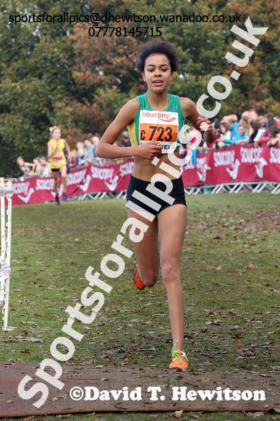 Girls under-15s, National Cross Country Relays, Berry Park, Mansfield. Photo: David T. Hewitson/Sports for All Pics